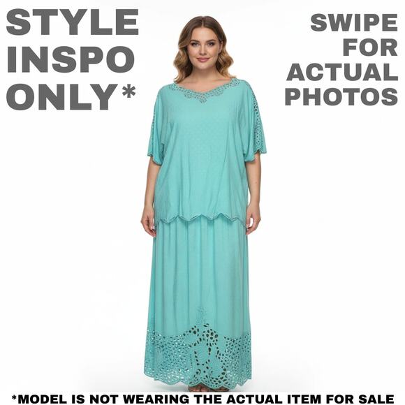 BALI EMERALD DESIGN MINT SET EYELET EMBROIDERY ONE SIZE 0279 - Picture 2 of 12